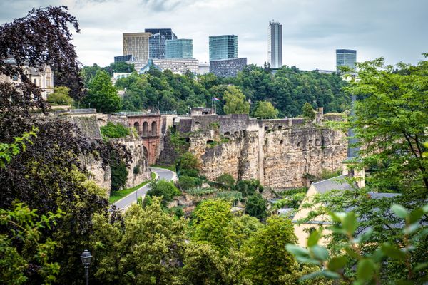 Luxemburg Stadt mit Blick auf den Kirchberg