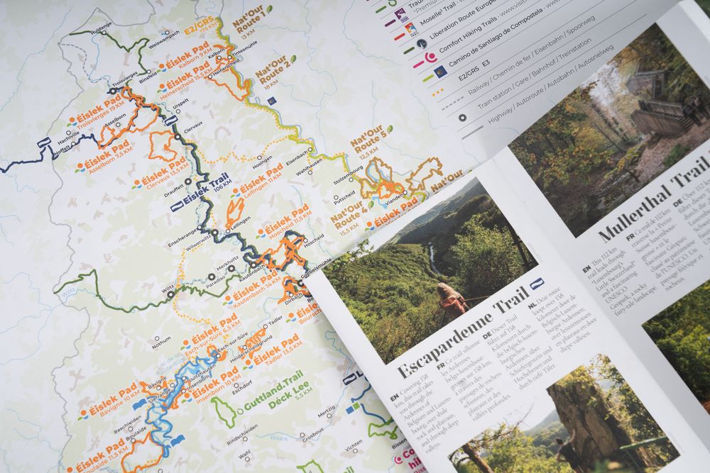 Hiking in Luxembourg carte