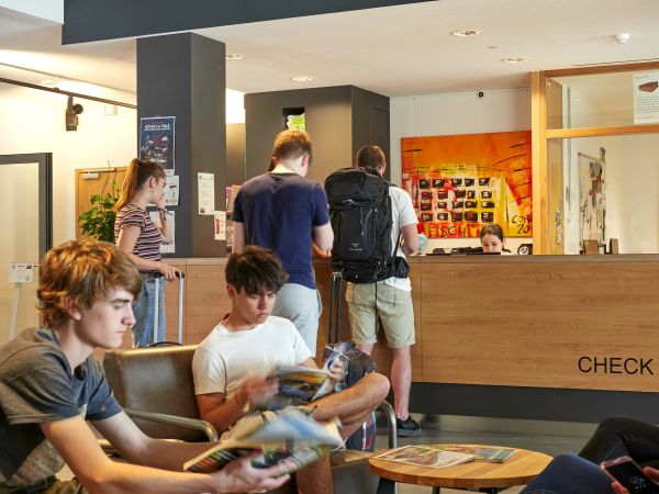 Youth hostel reception