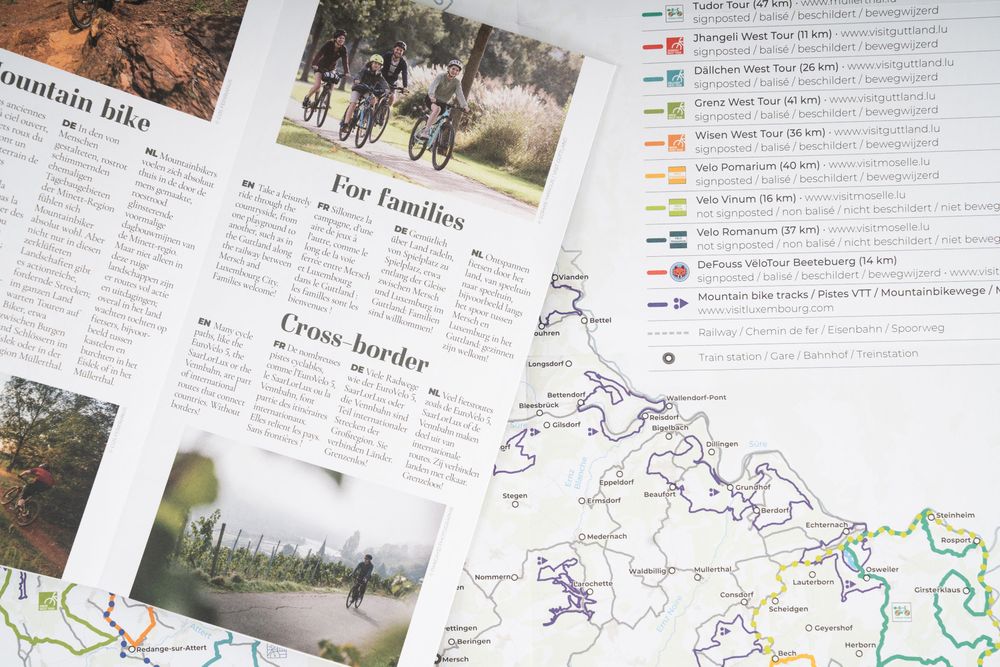 Biking in Luxembourg carte