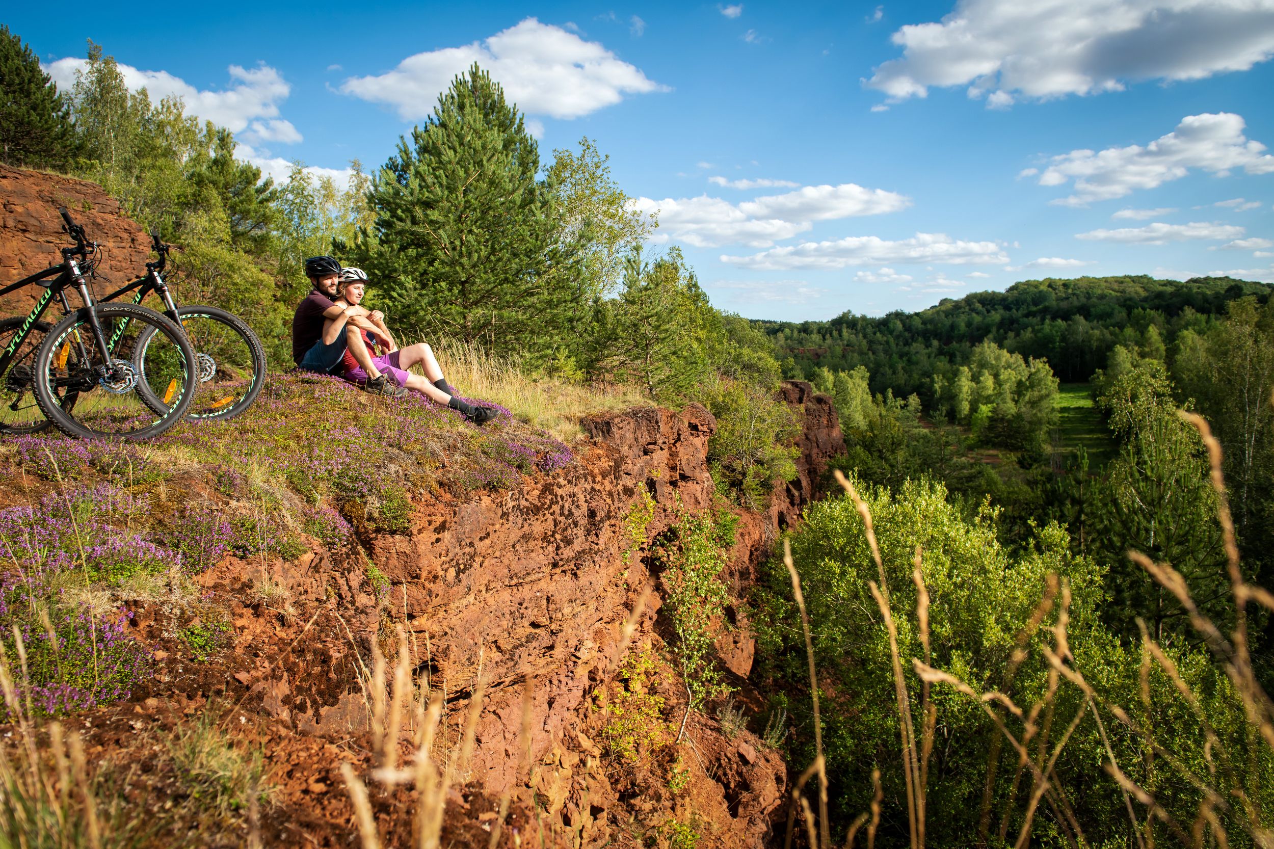 MountainBike tour through the red earth in the Minett region