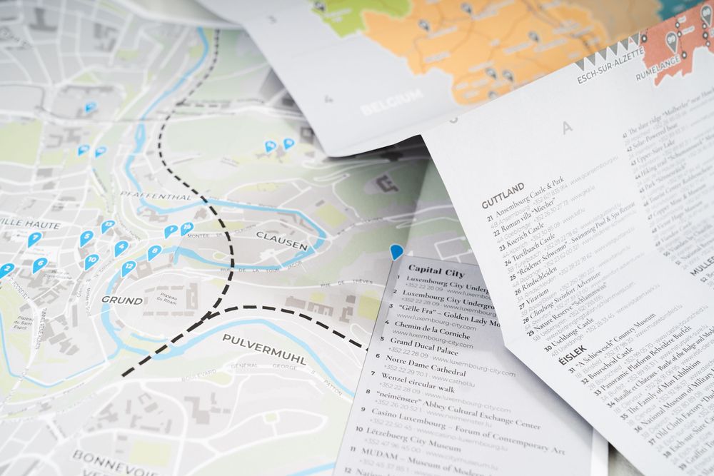 Guide de poche 100 things to do in Luxembourg carte