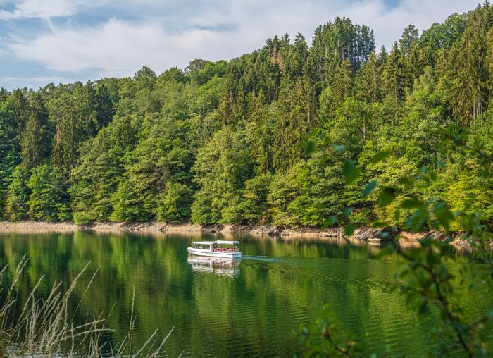 Solar boat trip on the Upper-Sure Lake